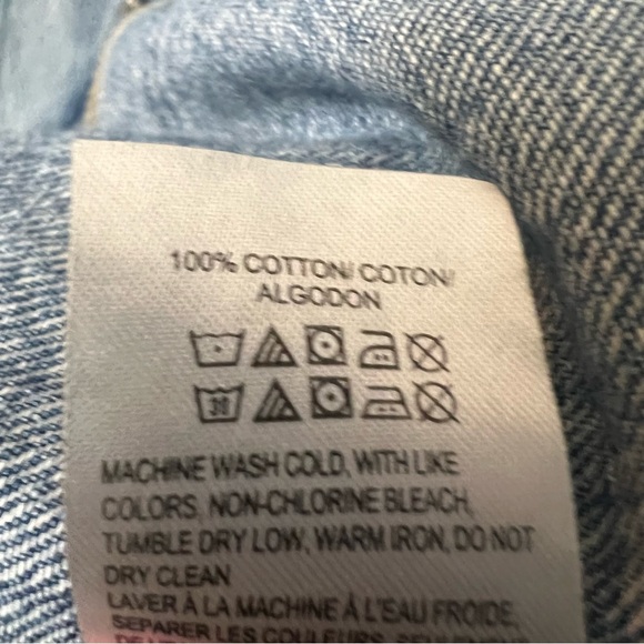 Lucky Brand Raw Hem The Tomboy Trucker Denim Jean Jacket Size Large - Picture 10 of 10
